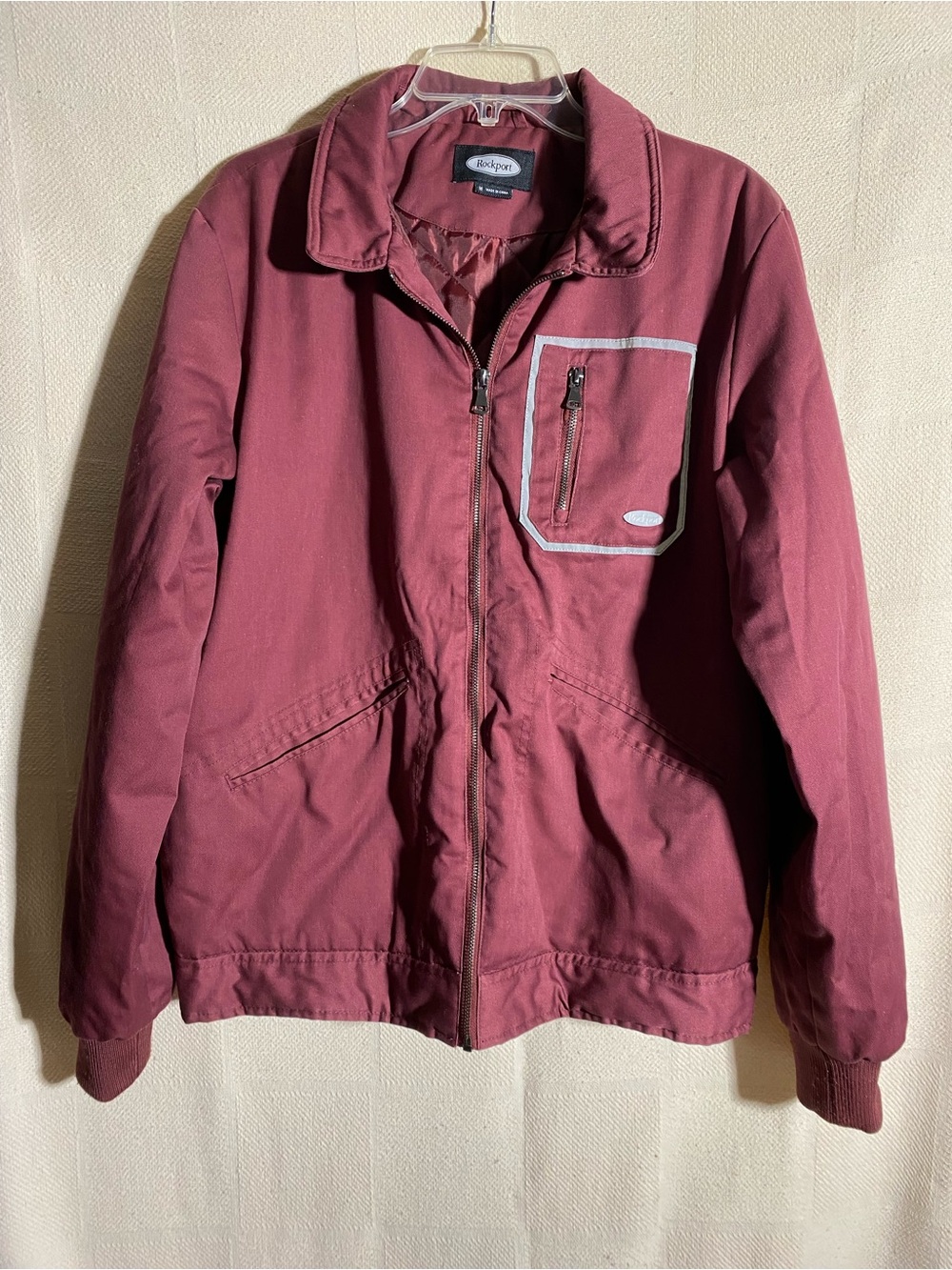 Rockport x DTLR Seth Mechanic Workwear Jacket Burgundy Maroon Men's Medium